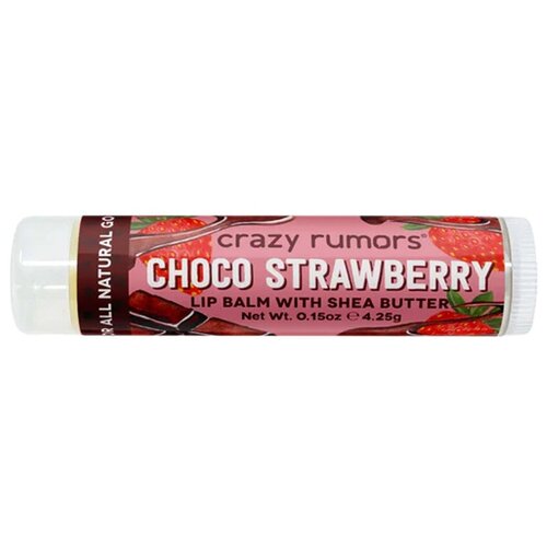 Crazy Rumors Бальзам для губ Choco Strawberry Lip Balm с Шоколадно Клубничным ароматом, 4.25 г crazy rumors бальзам для губ dragon fruit lip balm с ароматом питахайи 4 25 г