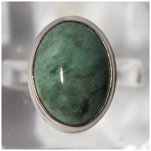 фото Кольцо true stones, жадеит, размер 17.5, зеленый