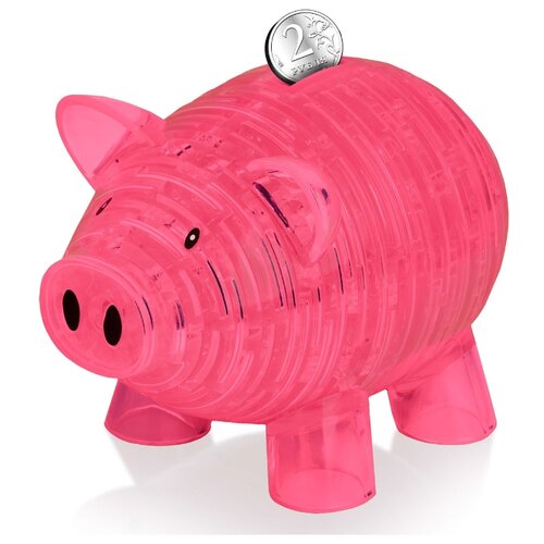 Головоломка Crystal Puzzle Свинья Розовая