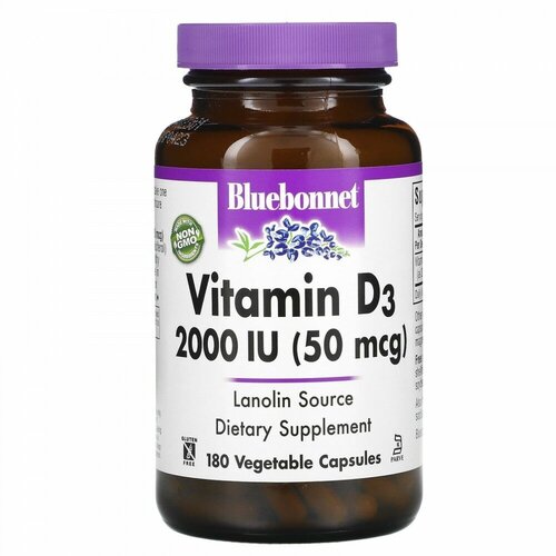 Витамин D3 2000 МЕ Bluebonnet Nutrition, 90 капсул