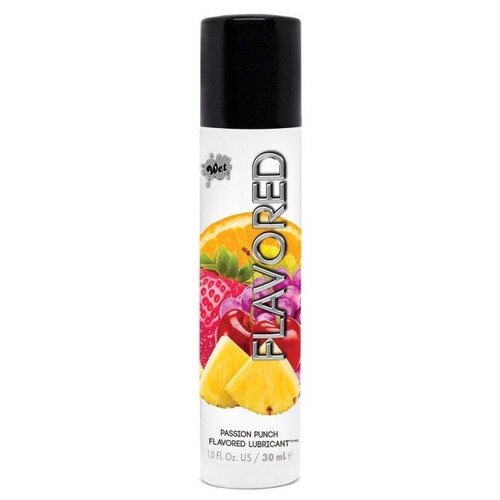 Купить Лубрикант Wet Flavored Passion Punch с ароматом фруктов - 30 мл., Интимные смазки