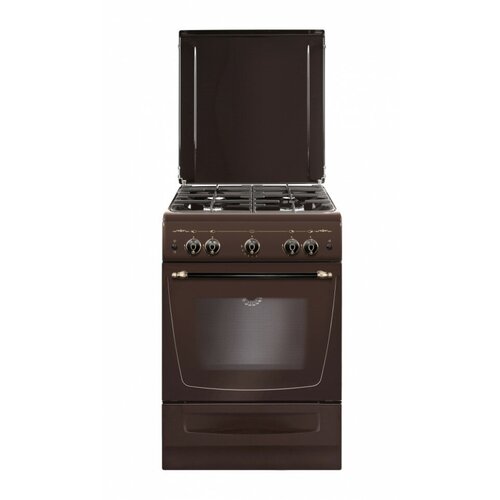 Газовая плита GEFEST ПГ 6100-01 0111 газовая духовка металлическая крышка чугун коричневый 3256100₽