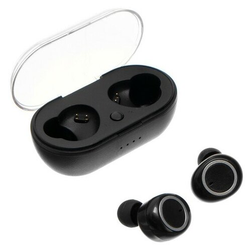 Наушники беспроводные LuazON VBT 120 вакуумные Bluetooth 50 300 мАч бокс черные 1шт 141100₽