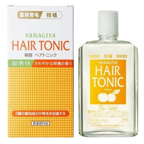 Yanagiya Тоник для стимуляции роста и предотвращения выпадения волос с ментолом и ароматом цитрусовых 240 мл