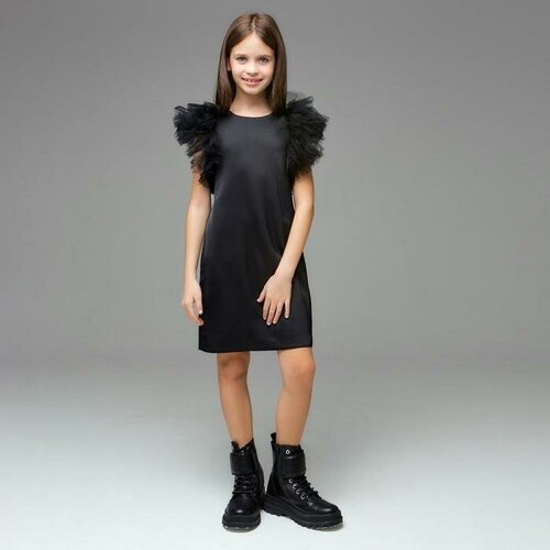 MINAKU Платье нарядное детское, цвет чёрный, рост 134 см