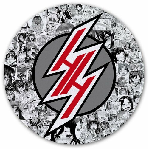 Коврик для мышки круглый Ahegao Hentai Haven Logo