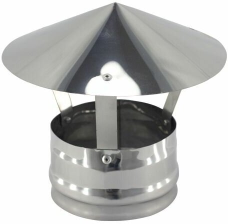 Зонт на трубу дымохода СТМ, диаметр 180 мм, 0,5 мм, нержавеющая сталь - фотография № 1