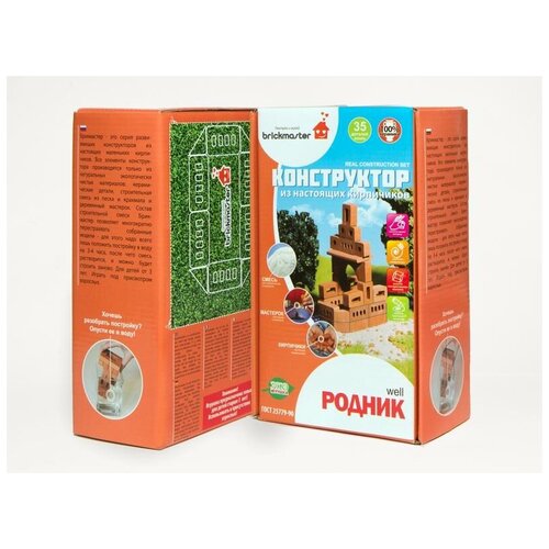 Конструктор Построй и играй! Briсkmaster &quotРОДНИК&quot из настоящих кирпичиков (35 деталей) 603пл
