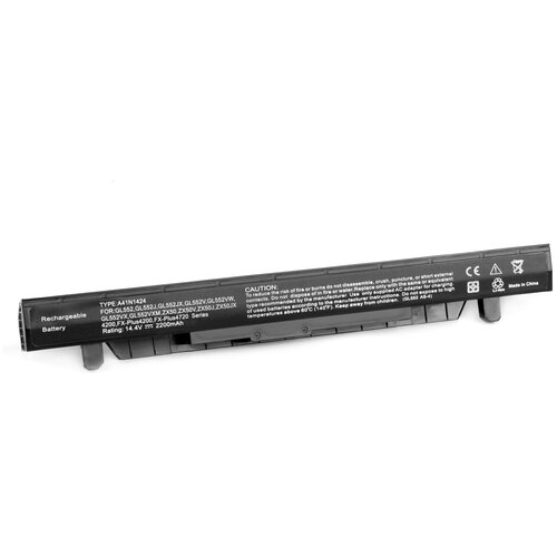 Аккумулятор для ноутбука Asus GL552 (14.4V, 2200mAh). P/N: A41N1424 csmhy original a41n1424 аккумулятор для ноутбука asus rog zx50 zx50j zx50jx zx50v zx50vw gl552 gl552vw gl552j gl552jx gl552v 15v 48wh