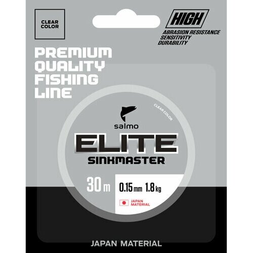 Леска для зимней рыбалки / рыболовная со льда Elite SINKMASTER (Salmo), 30м, 0.10мм монофильная рыболовная леска для зимней рыбалки со льда elite redmaster salmo 30м 0 10мм