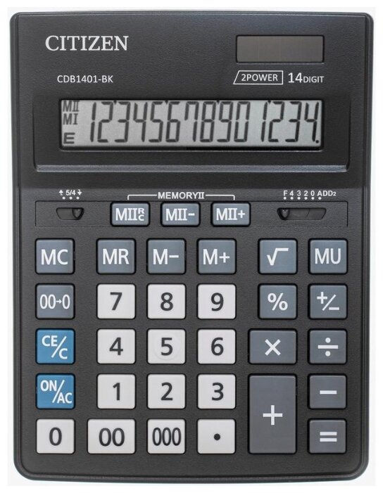 Калькулятор бухгалтерский CITIZEN CDB1401-BK