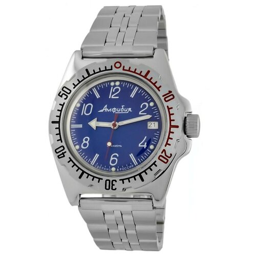фото Наручные часы восток амфибия, синий, серебряный