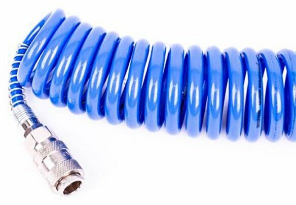 Шланг спиральный полиуретановый с быстроразъемными соединениями (20 м; 8х12 мм; 15 бар) INTERTOOL PT-1718 - фотография № 5