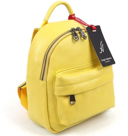 Рюкзак Sergio Valentini SV-2306 Елоу, фактура гладкая, желтый
