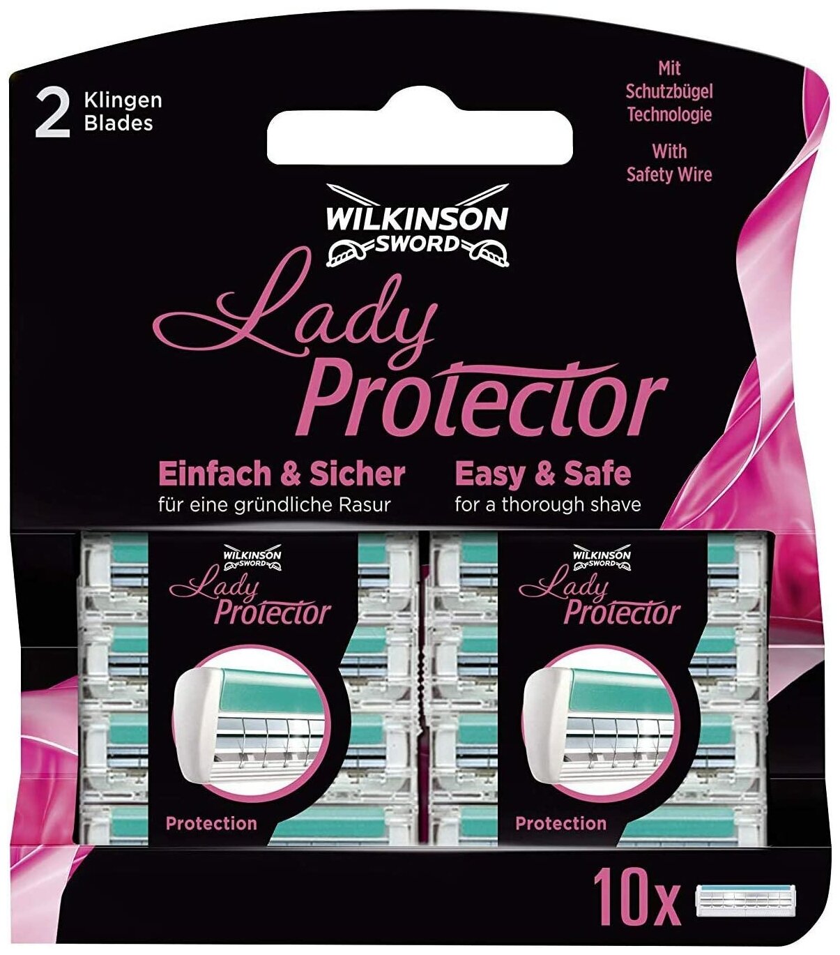 Wilkinson Sword /Schick / Lady Protector / Сменные лезвия для женского станка Lady Protector ( 10 шт.)