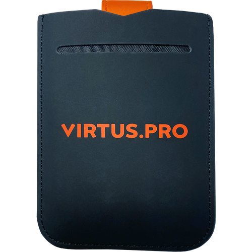 фото Кошелек virtus.pro fvpcardholdbk0000, матовая фактура, черный, оранжевый