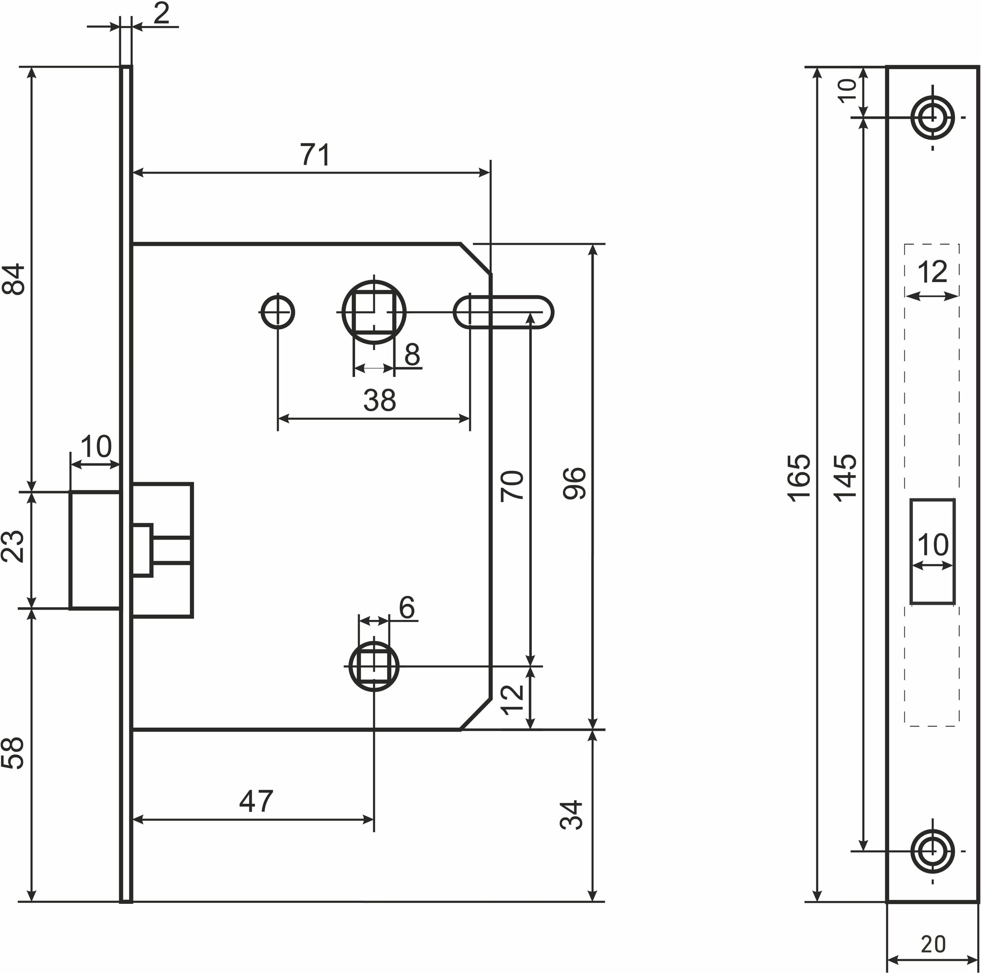 Защелка дверная межкомнатная врезная Аллюр АРТ L7050-MS PB золото магнитная с фиксатором