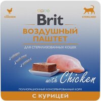 Влажный корм для кошек Brit Воздушный с курицей 6 шт. х 100 г (паштет)