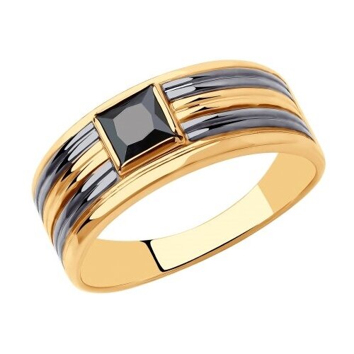 фото Золотое кольцо sokolov 018398 с фианитом diamant-online