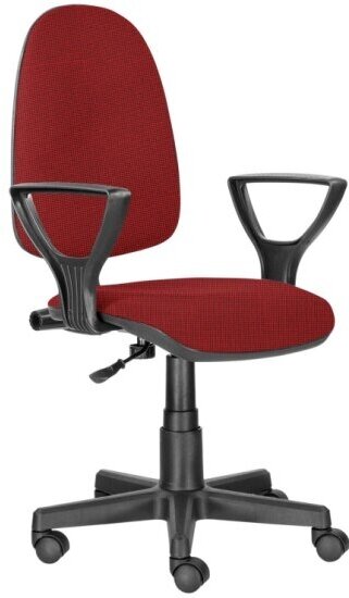 Кресло офисное Brabix "Prestige Ergo MG-311", регулируемая эргономичная спинка, ткань, красное, 532424