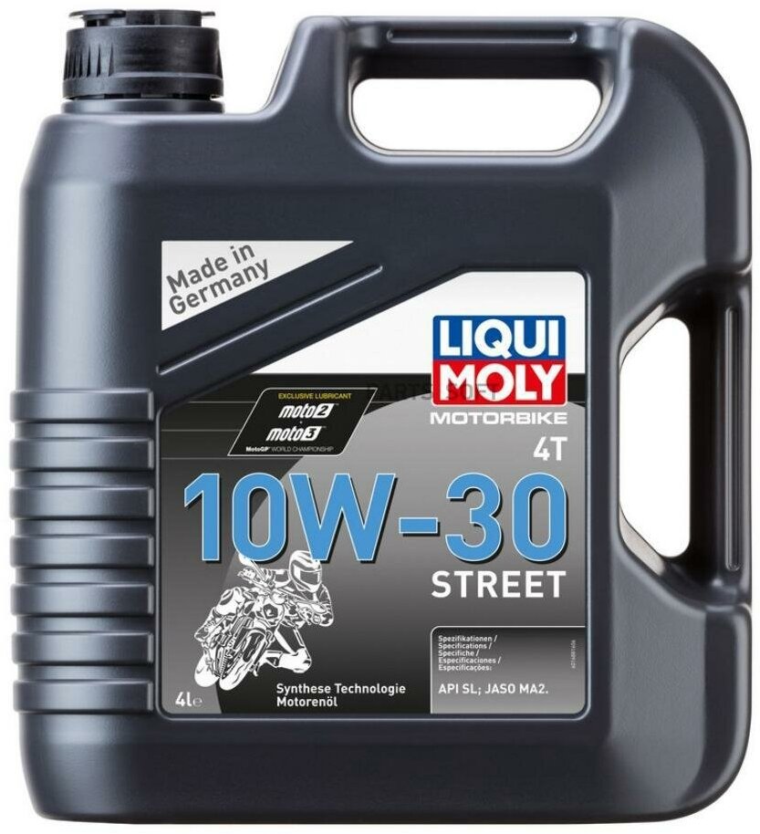 LIQUI MOLY 1688 LiquiMoly 10W30 Motorbike 4T Street (4L) масло моторное! для мотоциклов синт.\ API SL, JASO MA-2