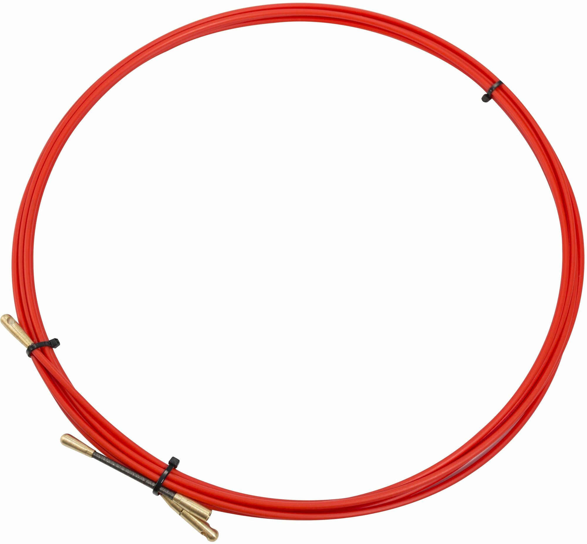 Протяжка для кабеля REXANT, мини УЗК в бухте 5 м, стеклопруток d3,5 мм, красная