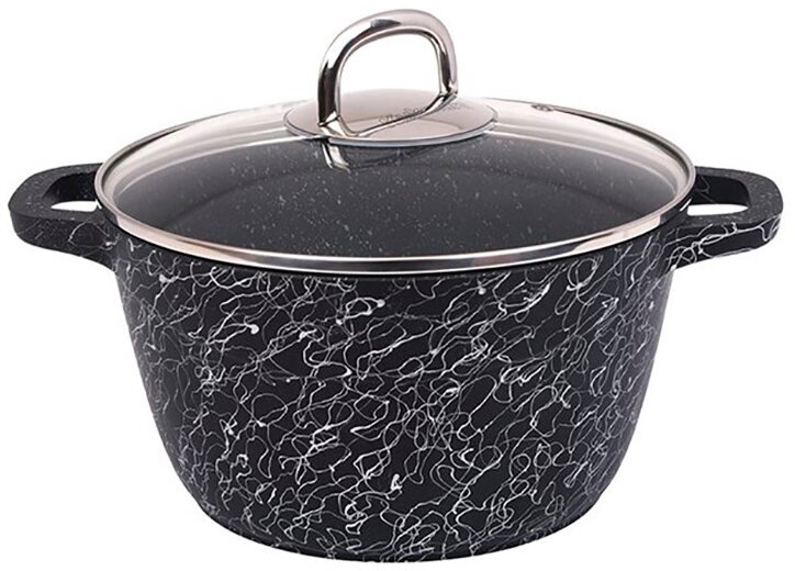 Кастрюля Kukmara Грация 4.5L Black-Silver кчс45а