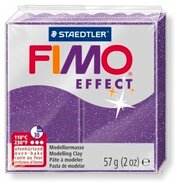 Полимерная глина FIMO Effect 602, фиолетовый с блестками, 57г