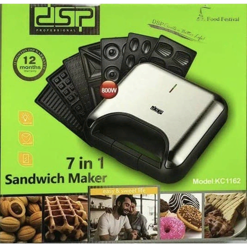 Мультипекарь DSP 7 в 1 вафельница сэндвичница гриль орешница пластина для пончиков 499000₽