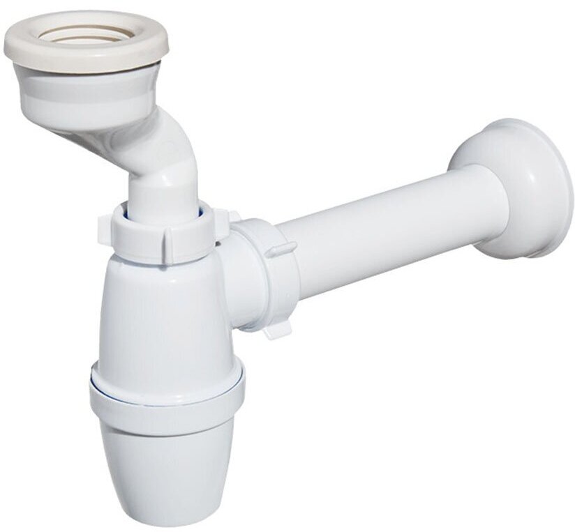 фото Сифон 1 1/4 х 40 для писсуара с манжетами D-40 мм/D-46 мм Орио, с гибкой трубой 40-40/50