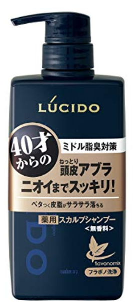 Mandom Шампунь Lucido Deodorant с антибактериальным эффектом для мужчин после 40 лет, 450 мл