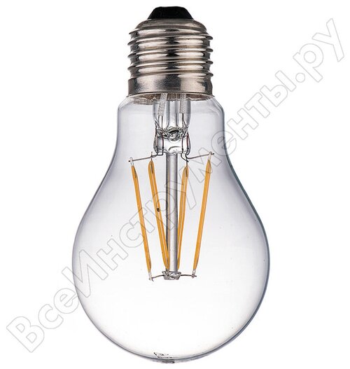 Лампа светодиодная нитевидная прозрачная груша А60 11 Вт 2700 К Е27 Фарлайт