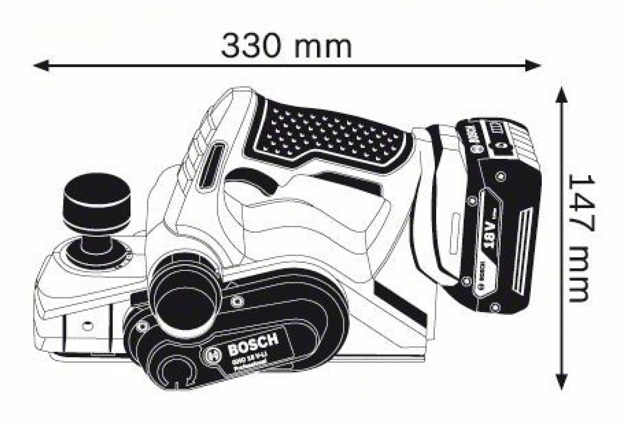 Рубанок аккумуляторный BOSCH PRO Bosch GHO 18 V-LI (0.601.5A0.300) - фотография № 13