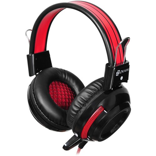 Компьютерная гарнитура Оклик HS-G300 Armageddon черныйкрасный 1209₽
