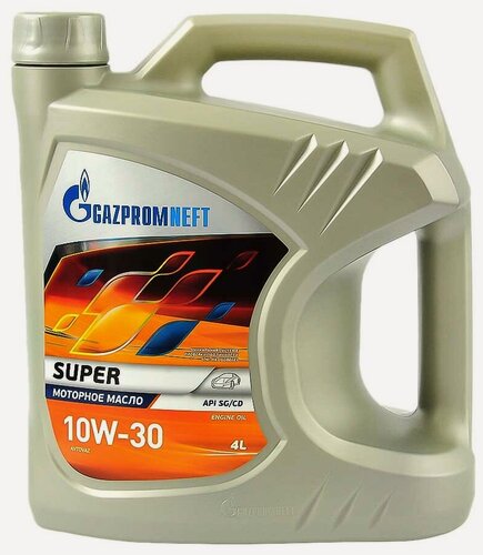 Изображение товара Масло моторное GAZPROMNEFT SUPER 10W30 минеральное 4 л 253142139