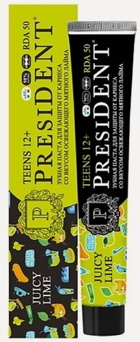 Изображение товара Детская зубная паста President 12+ Juicy lime 70 г