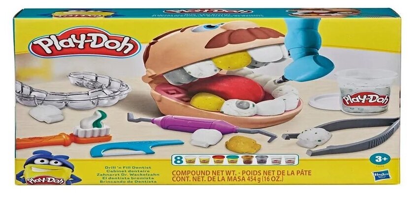 Набор для лепки игровой Play-Doh Мистер Зубастик с золотыми зубами, F1259 - фото №12