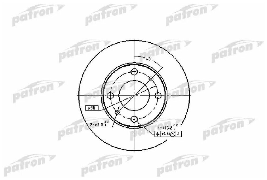 Диск Тормозной Передний PATRON арт. PBD1721
