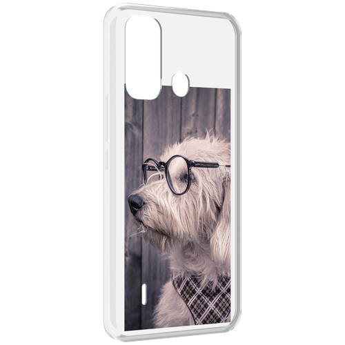 Чехол MyPads Собака-в-очках для ITEL A49 / A58 / A58 Pro задняя-панель-накладка-бампер