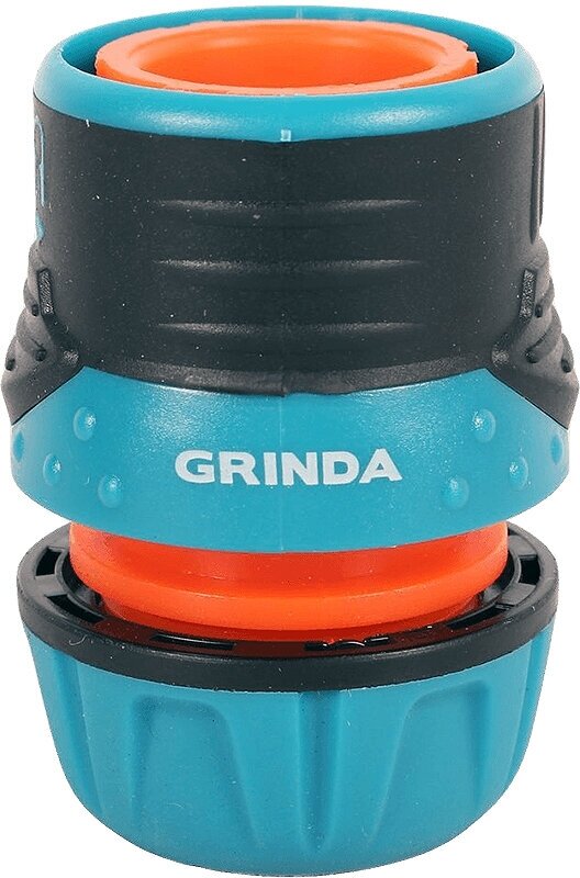 Соединитель быстросъёмный для шланга GRINDA PROLine TL-12 1/2 с запирающим механизмом из ударопрочного пластика с TPR