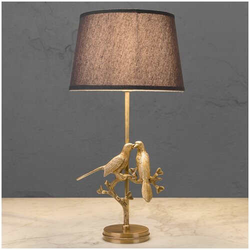 Настольная лампа с абажуром Table Lamp With Gray Shade Two Birds