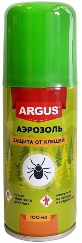 Аэрозоль от клещей 100 мл до 15 дней на одежду и снаряжение
