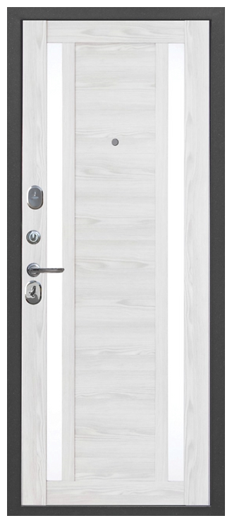 Входная дверь Ferroni 9 см Серебро Ривьера Айс Царга (960мм) левая - фотография № 2