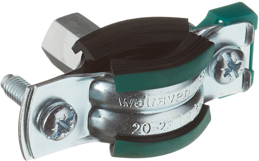 фото Хомут для труб Walraven BIS KSB2 (3396023) M8/10 двухвинтовой с epdm wlc 20-23 мм