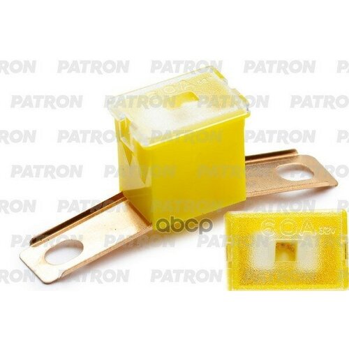 Предохранитель Блистер 1Шт Plb Fuse (Pal295) 60A Желтый 48X12x21.5mm PATRON арт. PFS137