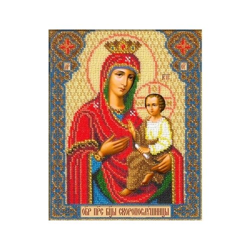 фото Набор богородица скоропослушница 18х22,5 русская искусница 320