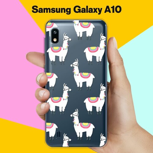 Силиконовый чехол Белые ламы на Samsung Galaxy A10