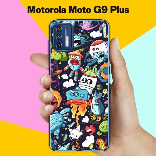 Силиконовый чехол на Motorola Moto G9 Plus Пак / для Моторола Мото Джи9 Плюс чехол книжка mypads для motorola moto g9 plus моторола мото g9 plus фиолетовый