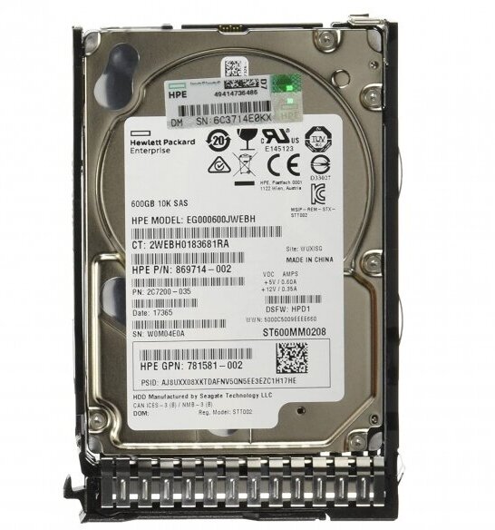 Жесткий диск HP 600GB 12G 10K SAS 2.5 [781516-B21]