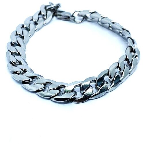 фото Браслет-цепочка, металл, размер 21 см, серебряный нет бренда